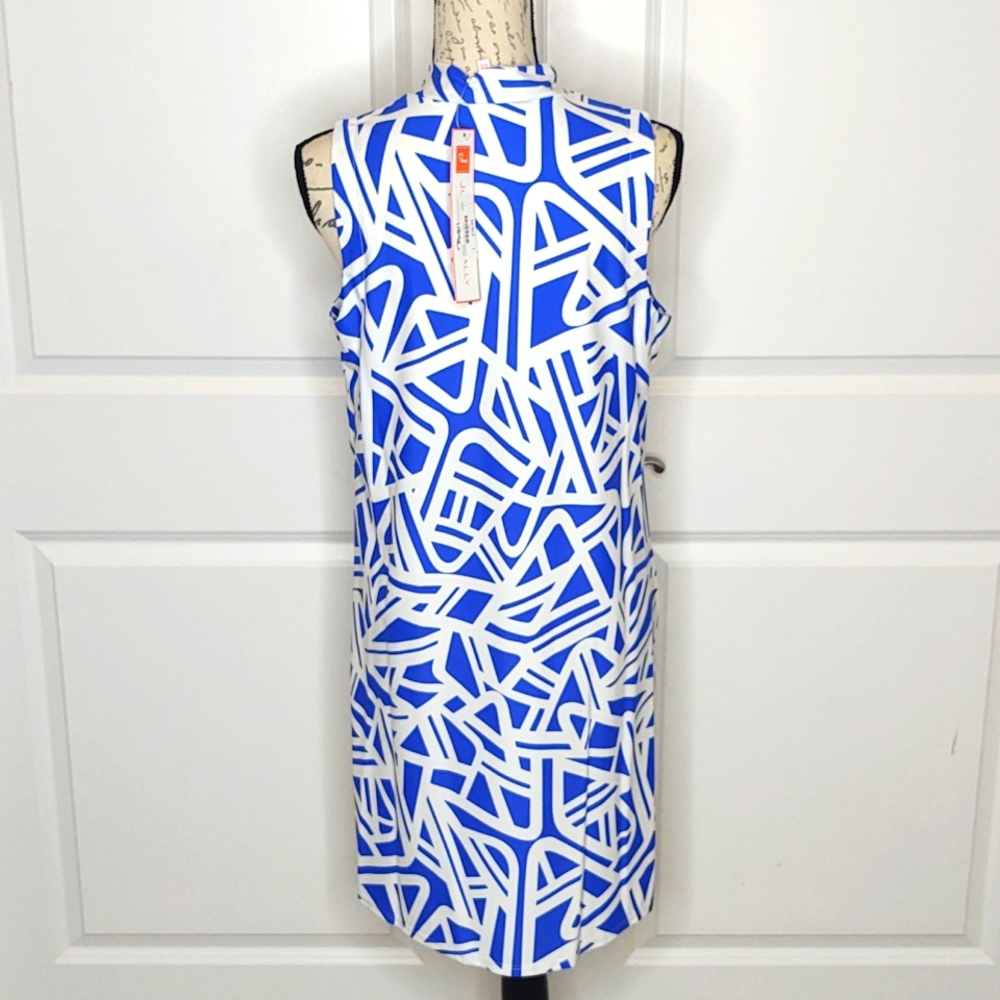 Jude Connally💙 🤍Willow Abstract Geo Cobalt Dress, size large 🆕 - Picture 4 of 8